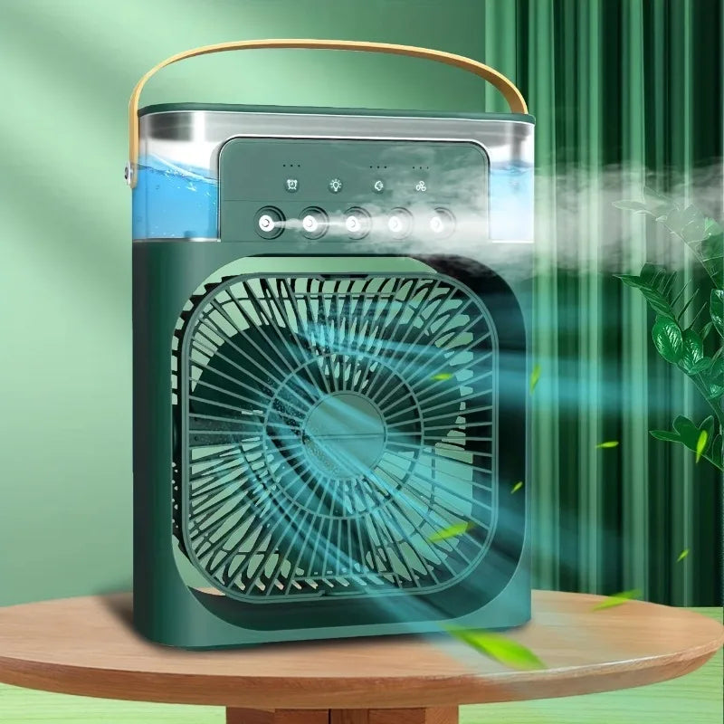 🌬️VENTILADOR PORTATIL  3 EN 1 + HUMIDICFICADOR❄️