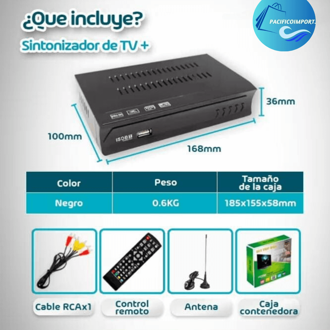 SINTONISADOR DE TV FULL HD 4K  SIN NECESIDAD DE (INTERNETH)📺📡